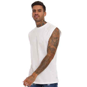 Camisetas sin mangas para hombre, ropa, camisetas batidoras, camiseta de gimnasio, la mejor calidad de algodón 100% para hombre, camiseta informal de punto con cuello cuadrado - Product Image 1