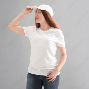 Camiseta Ecológica y Transpirable Personalizada para Mujer, Ropa de Vestir de Manga Corta con Estampado Personalizado, Estilo Casual de Verano Occidental - Product Image 6