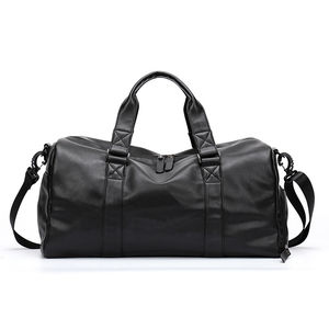 Sac de voyage en cuir véritable de grande capacité personnalisé pour hommes sac à bandoulière portable avec logo pour sport gym fermeture éclair pour femmes - Product Image 3