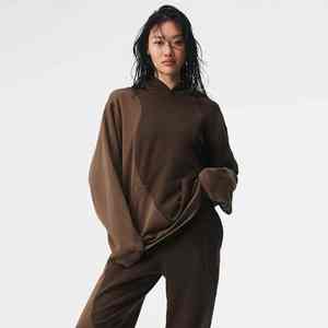 เสื้อมีฮู้ดตัวยาวโอเวอร์ไซส์สำหรับผู้หญิงผ้ากำมะหยี่2025เสื้อมีฮู้ดโอเวอร์ไซส์ผ้าคอตตอน - Product Image 6