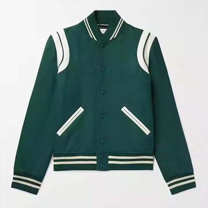 Chaqueta de béisbol de artículo personalizado de color Mahroon con panel de hockey de talla grande transpirable tipo único chaqueta universitaria para adultos - Product Image 3