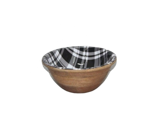 Cuenco de madera minimalista personalizado con estampado de esmalte ecológico para bodas, restaurantes, cuenco de madera decorativo para comida - Product Image 3