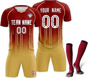 2025 Venta al por mayor de alta calidad diseño personalizado y logotipos de secado rápido 100% poliéster hombres fútbol uniforme completo ropa deportiva y ropa de equipo - Product Image 4