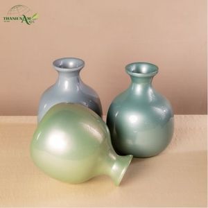 Vase de table en bambou enroulé Art Déco fait à la main - Décoration écologique et durable avec diamètre personnalisé - Product Image 6