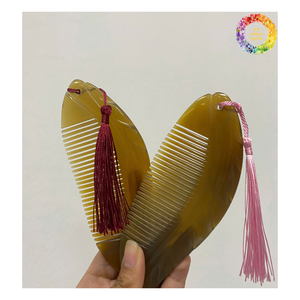 Peigne en corne de yak naturel de luxe 10 - 15cm, Offres Spéciales peigne de poche à dents larges écologique, véritable peigne en corne de buffle naturel - Product Image 5