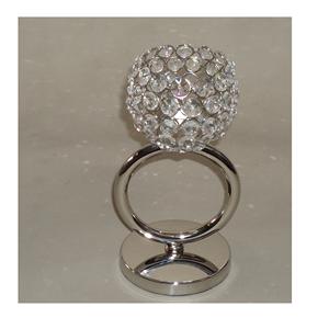 Porte-bougie votif en cristal et métal, finition nickel, design personnalisé, best-seller, porte-bougie chauffe-plat en cristal perlé - Product Image 2