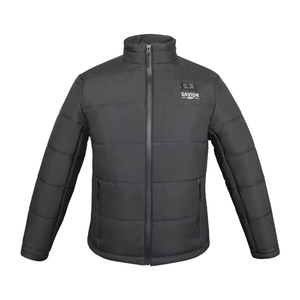 Veste matelassée à col montant d'hiver de conception OEM avec logo à l'avant Matériau respirant de haute qualité pour hommes - Product Image 1