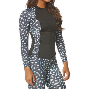 Custom Printed Women Rash Guard <b>Swimming</b> Shirt <b>Long</b> <b>Sleeve</b> High Quality Plain Wholesale Swimwear for Water Activities - Product Image 2