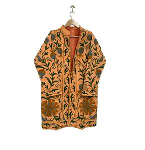 Robe Kimono Suzani brodée à la main veste d'hiver bohème manteau de haute qualité avec polyvalence de la saison d'été - Product Image 1