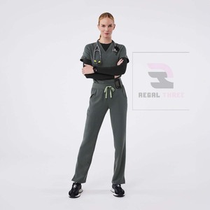 Pantalones médicos cómodos unisex de calidad superior con tela tejida con bolsillos para hombres - Product Image 4