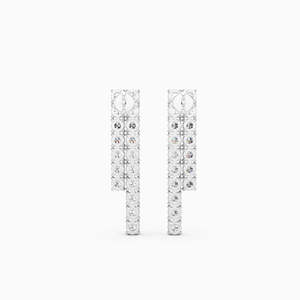JEWELLERY PLANET Boucles d'oreilles créoles de luxe en or 10K, diamant taille coussin, sertissage clos vintage, design couronne bohème, unisexe, mariage - Product Image 2