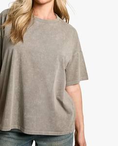 Nuevas modas, la mejor Fabricación, camisetas de secado rápido para mujer, lavado con ácido, ajuste holgado, manga corta, entrenamiento, uso al aire libre, ropa de verano - Product Image 5