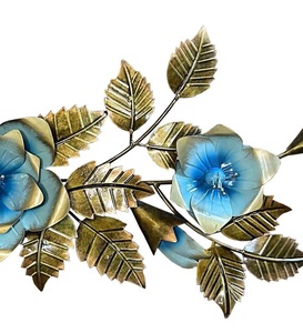 Decoración de pared de Metal con forma de flores de primera calidad, decoración para el hogar y la Oficina, arte de pared, decoración de dormitorio, arte de pared de hierro y aluminio - Product Image 3