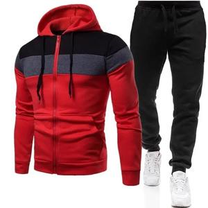 Jersey informal liso con capucha para hombre, sudadera deportiva de otoño e invierno, conjunto de Tops con capucha de estilo empresarial de tela de punto holgada - Product Image 6