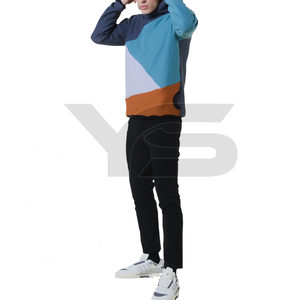 Sudadera con capucha de moda para hombre con colores mezclados Suministro de invierno ODM Patrón sólido Cuello con capucha - Product Image 2