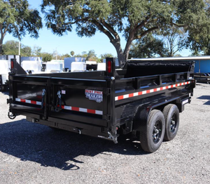 High Performance 7 x 14 FT Low Profile Hydraulic Tipping Dump Trailer 14K GVWR Heavy Duty Equipment Hauling Trailer - Product Image 1
