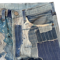 Fabricant de jeans sur mesure, jeans évasés à patchs pour hommes
