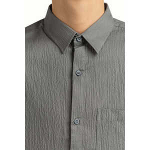 Camisas Casuales para Hombre, 100% Algodón, Doble Botonadura, Antiarrugas, Tela Popelina Satinada, Corte Regular, Modelo ODM MN-CS-SS25-239 - Product Image 1