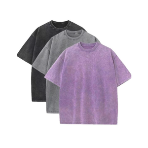 T-shirt délavé à l'acide de haute qualité pour hommes, lavage surdimensionné, design vierge de style vintage, prix de gros pour l'exportation vers le fournisseur BD - Product Image 2