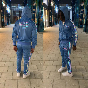 Venta al por mayor Unisex Nylon Tech Fleece Chándal Conjunto personalizado de gran tamaño Reflect para los hombres al por mayor Chándal deportivo en blanco - Product Image 4