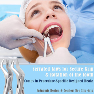 Forceps de racine d'extraction dentaire manuelle de haute qualité 150 Incisives supérieures Dents Instruments chirurgicaux réutilisables - Product Image 4