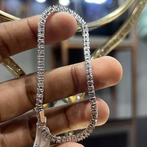 Brazalete de tenis de diamante natural de oro rosa/amarillo/blanco de 14K 18K hecho a mano para mujer Premium certificado por terceros - Product Image 6