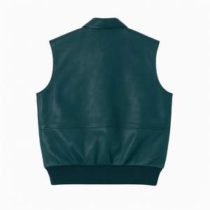 Premium Genuine Leather Vest for <b>Men</b> Casual and Biker Style <b>Waistcoat</b> - Product Image 5