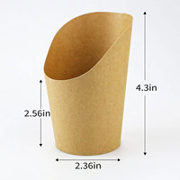 Articles de pâtisserie jetables pour fêtes et plats à emporter : Gobelets en papier kraft pour gaufres, pop-corn et sandwichs, en matériau recyclé, personnalisables