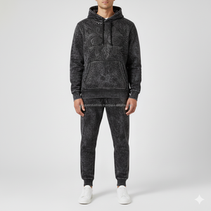 ชุดวอร์มเล่นยิมแบบมีฮู้ดพิมพ์ลายพรางมีซิปซักได้ชุดวิ่งแบบยืดหยุ่นน้ำหนักเบาออกแบบได้ตามต้องการสำหรับฤดูหนาว - Product Image 2