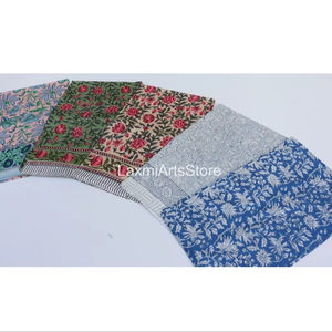 Juego de Bufandas Largas y Ligeras de Algodón Ecológico con Estampado Digital, Estolas con Diseño Floral Indio (22x72) - Product Image 1
