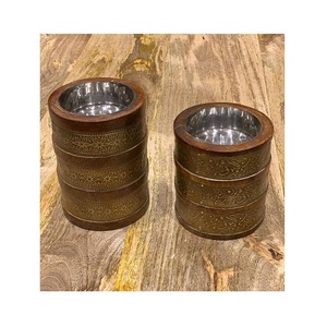 Juego de 2 quemadores Oud Bakhoor de madera y acero inoxidable con diseño de tendencia Mabkhar de diferentes tamaños para uso en restaurantes de hoteles - Product Image 6