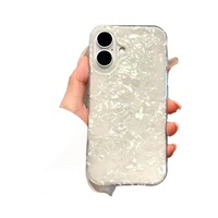 Nouveau Style Glitter Dream Shell Pattern Soft IMD TPU + PC Case pour IPhone 16 15 14 13 11 8 7 Housse de pare-chocs antichoc