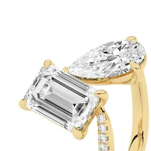 Anillo de Compromiso de Oro Amarillo de 14K para Mujer, 8.25 Ct, Corte Brillante, Solitario, Diamante Cultivado en Laboratorio, Estilo Vintage, Certificado IGI - Product Image 6