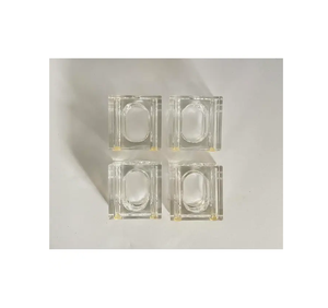 ขายส่งแหวนผ้าเช็ดปากอะคริลิคทรงสี่เหลี่ยมสําหรับงานแต่งงานรูปทรงสี่เหลี่ยมและชิ้นส่วนการออกแบบที่ไม่ซ้ํากันที่ดีที่สุดพร้อมแหวนผ้าเช็ดปากตกแต่ง - Product Image 1