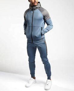 Vente en gros de vêtements de sport pour hommes, ensemble de costumes de jogging en polaire technique en polyester 100%, survêtements 2 pièces pour hommes, costumes à fermeture éclair grande taille - Product Image 3