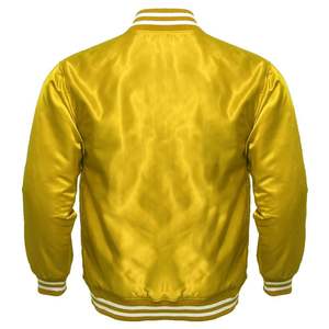 Chaquetas de bombardero de béisbol azul de moda para exteriores de invierno para hombre, chaqueta de satén con capucha, estilo Letterman, tela de lona, chaqueta de satén de estilo en blanco - Product Image 4