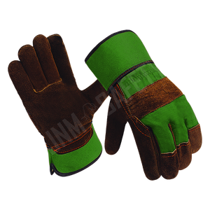 Gants de travail en cuir de vachette grainé de qualité supérieure, fabriqués au Canada, confortables, ignifuges, pour la sécurité industrielle et le jardinage - Product Image 3