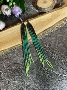 Handmade Luxury Classic Beaded Charm Earrings Long Turquoise <b>Statement</b> <b>Jewelry</b> for Women Anniversary Engagement - Product Image 4