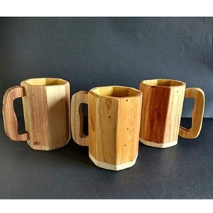 Mug en bois avec poignée, fait à la main, bois naturel, tasse à boire rustique - Product Image 6