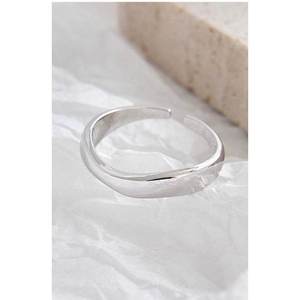 Noi venditore S925 anelli a grappolo in argento Sterling forma irregolare motivo geometrico platino placcato rodio regalo di natale scatola F05 - Product Image 4
