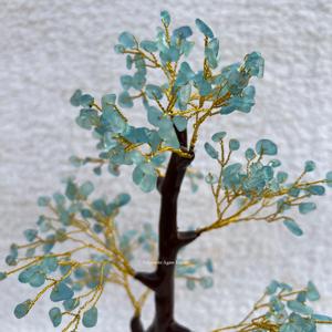 Árbol de dinero de cristal curativo Natural de alta calidad Feng Shui aguamarina árbol de piedras preciosas decoración del hogar estilo artesanal antiguo - Product Image 4