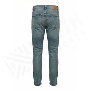 Pantalons en jean décontractés fins pour hommes, printemps-automne, coupe droite, pantalons longs et durables, mode, vente en gros personnalisée - Product Image 2