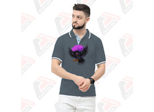 Camiseta Polo a rayas para hombre, transpirable y elegante para Halloween - Product Image 4