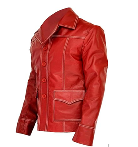 Veste manteau mode décontractée personnalisée de haute qualité en cuir de mouton véritable blazer manteau respirant de style classique - Product Image 3