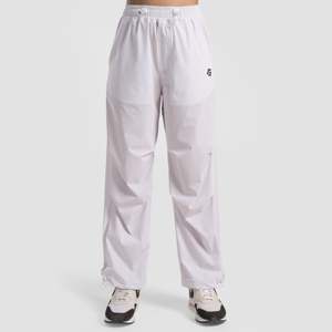 Pantalones Cargo Transpirables Micro Swag (Blancos) de Cintura Alta con Cierre Elástico, Tejido Lavado de Color, Ajuste Holgado, Estampado Casual, Tallas XS-XL - Product Image 1