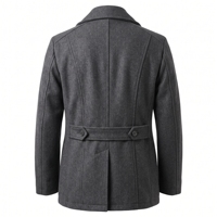 Manteau d'hiver pour homme en mélange de laine, style classique à double boutonnage, chaud et décontracté, fabrication OEM ODM, logo personnalisé en gros