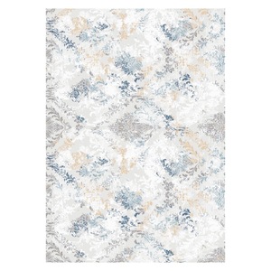 Tapis DEPOT LXDP-0867 – Tapis d'appoint moderne vintage en chenille, imprimé numériquement, lavable en machine, antidérapant, couleur crème ivoire – Vente en gros - Product Image 1