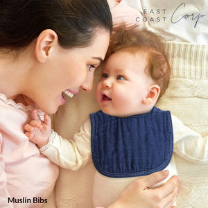 <b>Muslin</b> Bibs Burp Cloths for <b>Baby</b> Teething - Product Image 2