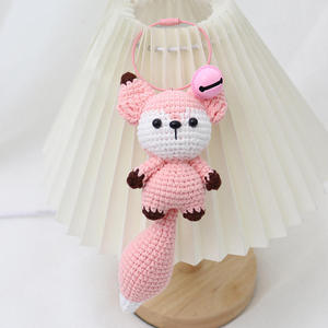 Llavero de Ganchillo de Algodón Tejido con Diseño de Mapache y Zorro, Accesorios para Bolsos, Hecho en China, Venta al por Mayor, Modelo Acki 09 - Product Image 3