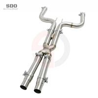Tuyau d'échappement intermédiaire poli SDO Performance SS304 X-Pipe pour Maserati Levante / Quattroporte GTS 3.8T 2017-2026